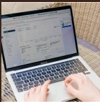 Laptop with planning and workflow details